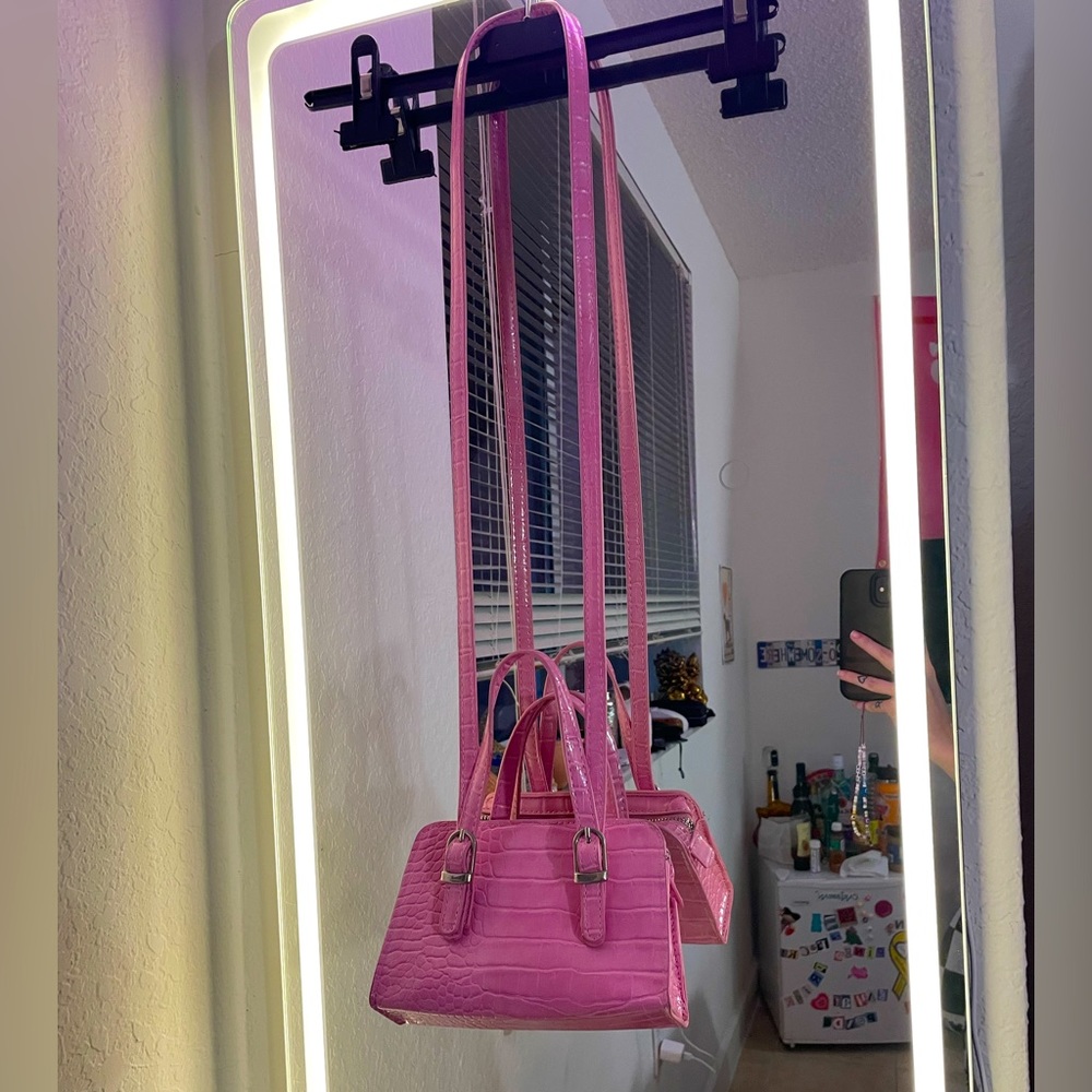 Pink Mini Purse with Removable Shoulder Strap